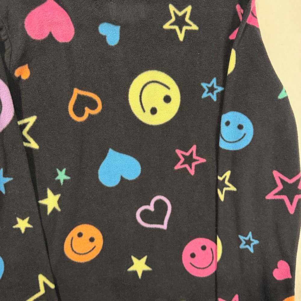 Childrens Place 10/12 Fleece Smiley Graphic Pullover - Picture 7 of 8